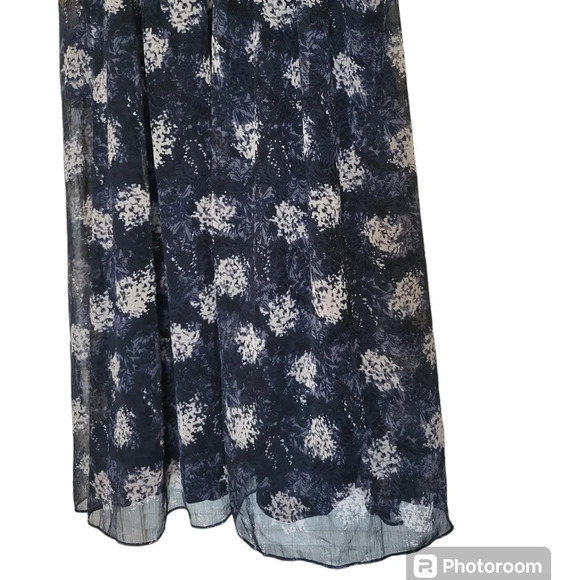 Joie Flowy Mini Dress Baltic Print Womens Medium Wedding Guest Cocktail Party - Picture 8 of 13